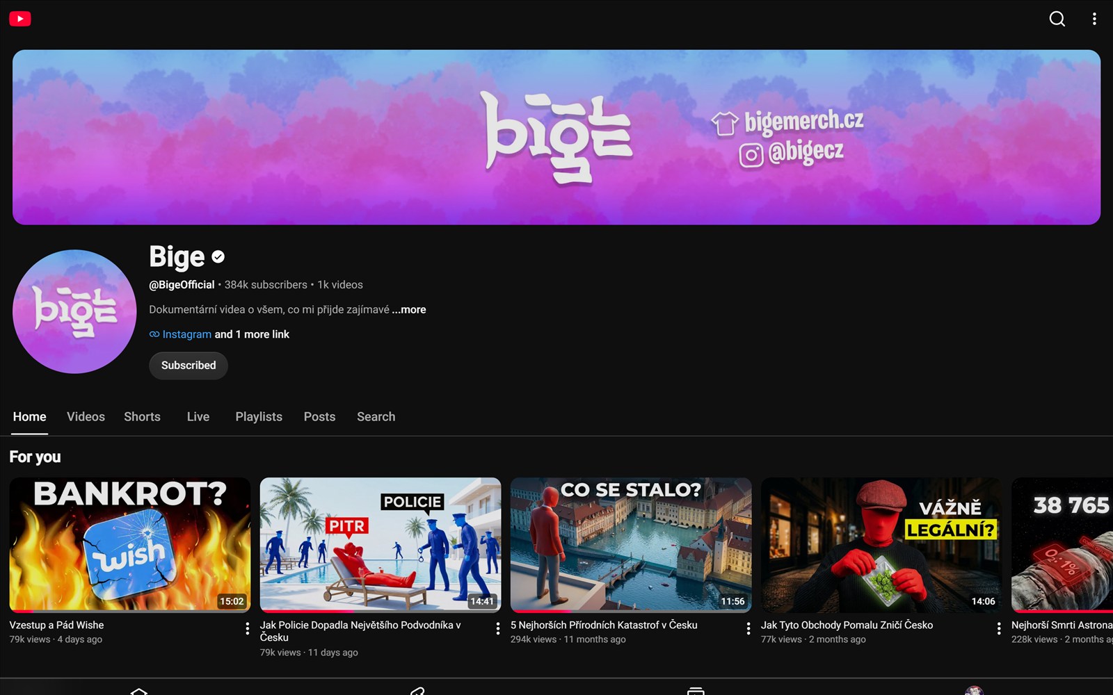 Náhled video produkce Bige